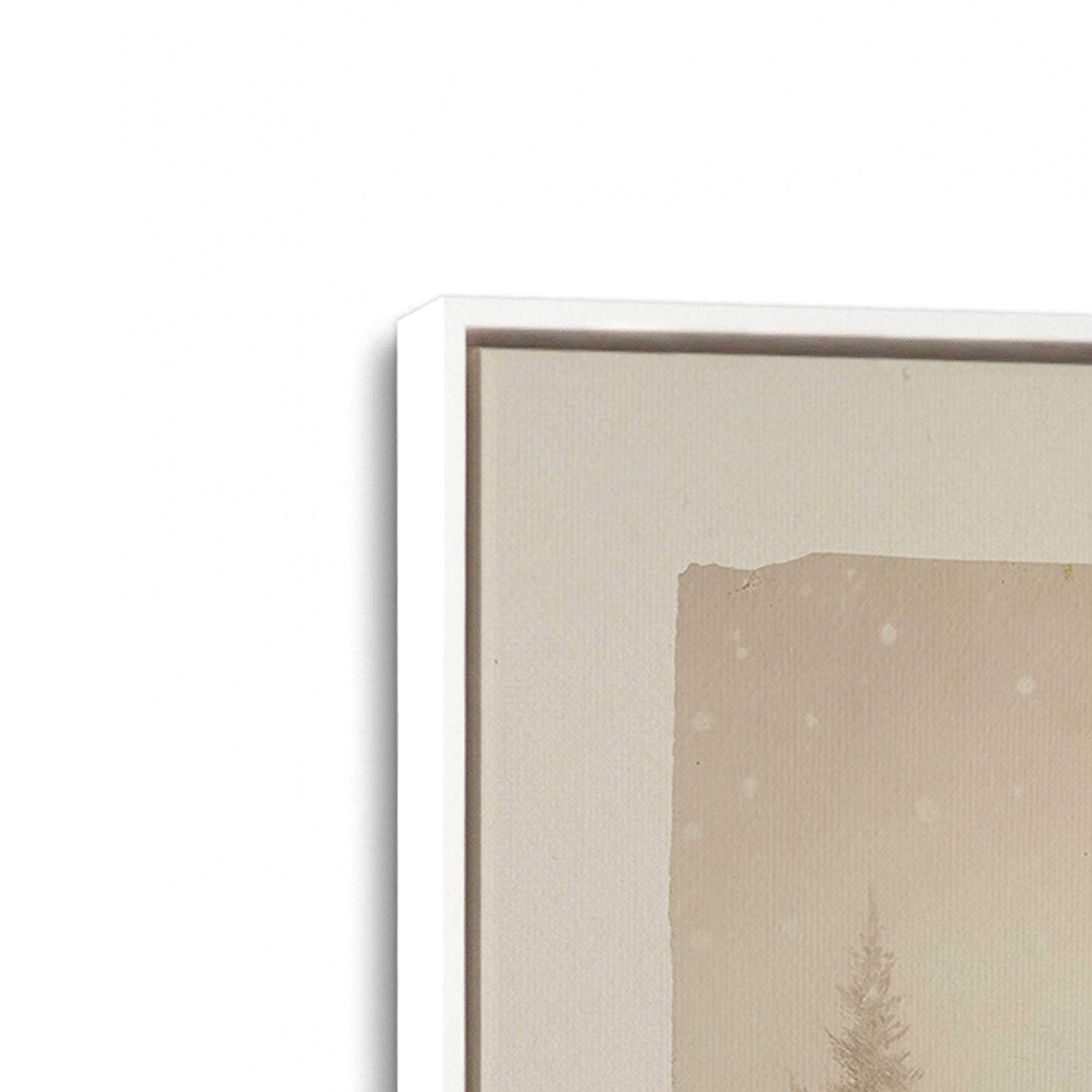[Color:Opaque White], Picture of art in a White frame at an angle