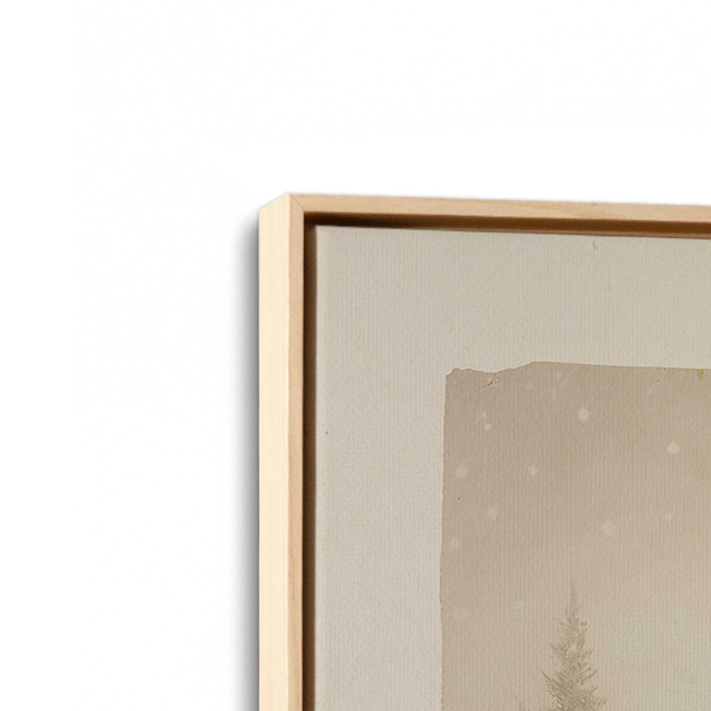 [Color:American Maple], Picture of art in a American Maple frame at an angle