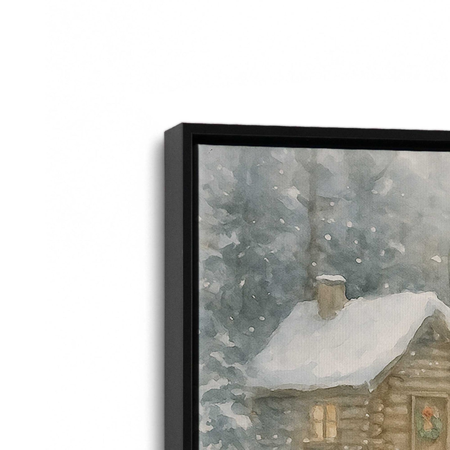 [Color:Satin Black], Picture of art in a Satin Black frame at an angle