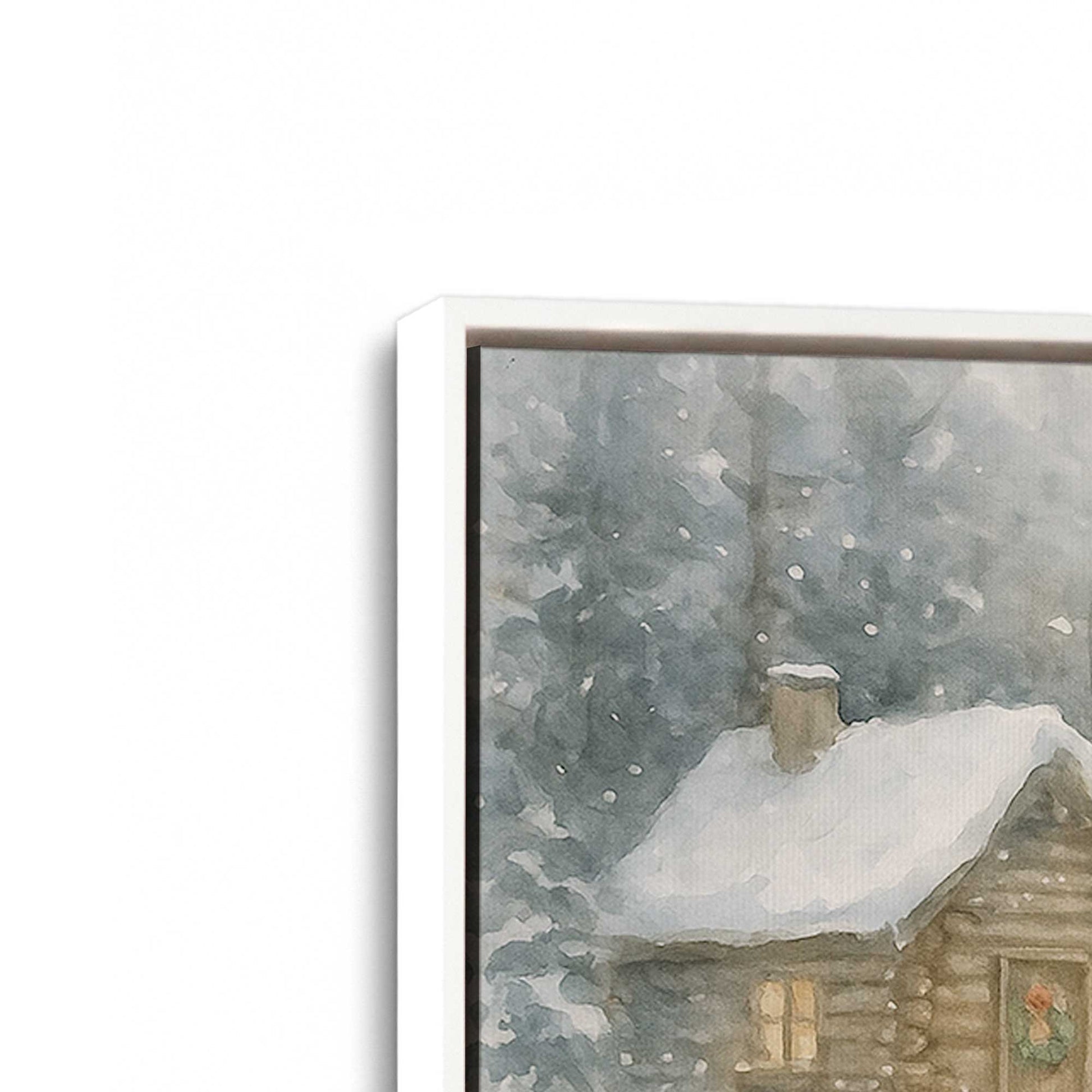 [Color:Opaque White], Picture of art in a White frame at an angle