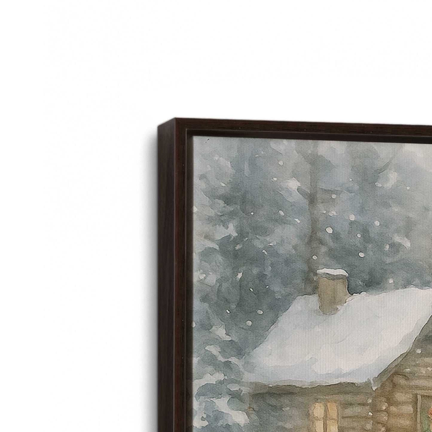 [Color:Espresso], Picture of art in a Espresso frame at an angle