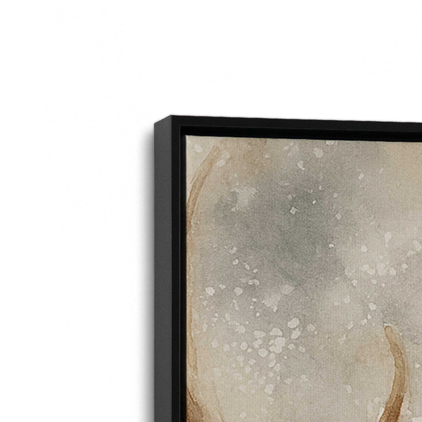 [Color:Satin Black], Picture of art in a Satin Black frame at an angle