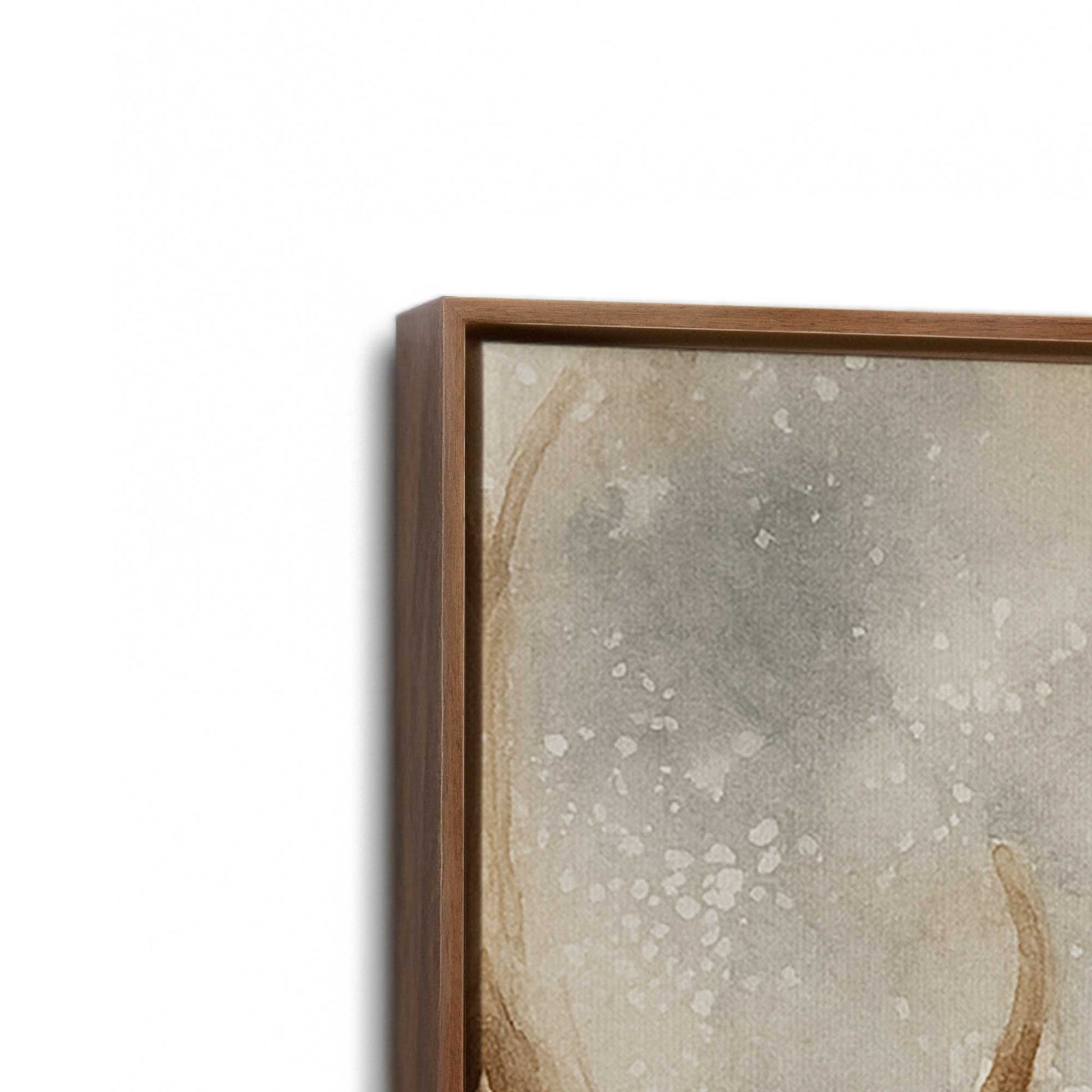 [Color:Walnut], Picture of art in a Walnut frame at an angle