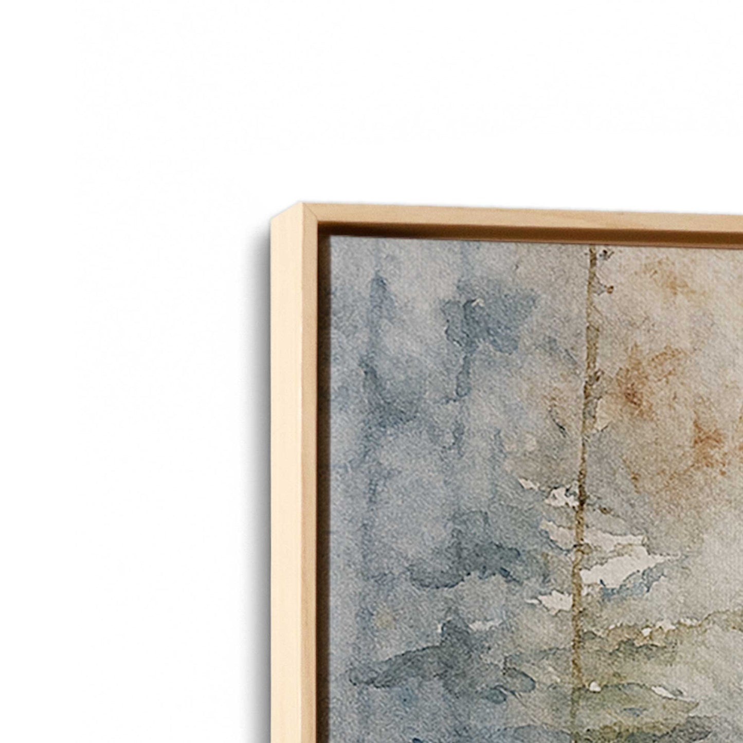 [Color:American Maple], Picture of art in a American Maple frame at an angle