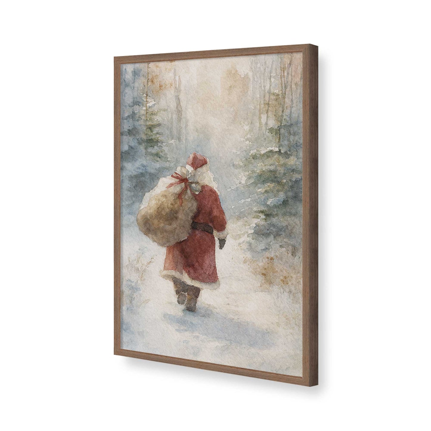 [Color:Walnut], Picture of art in a Walnut frame of the corner