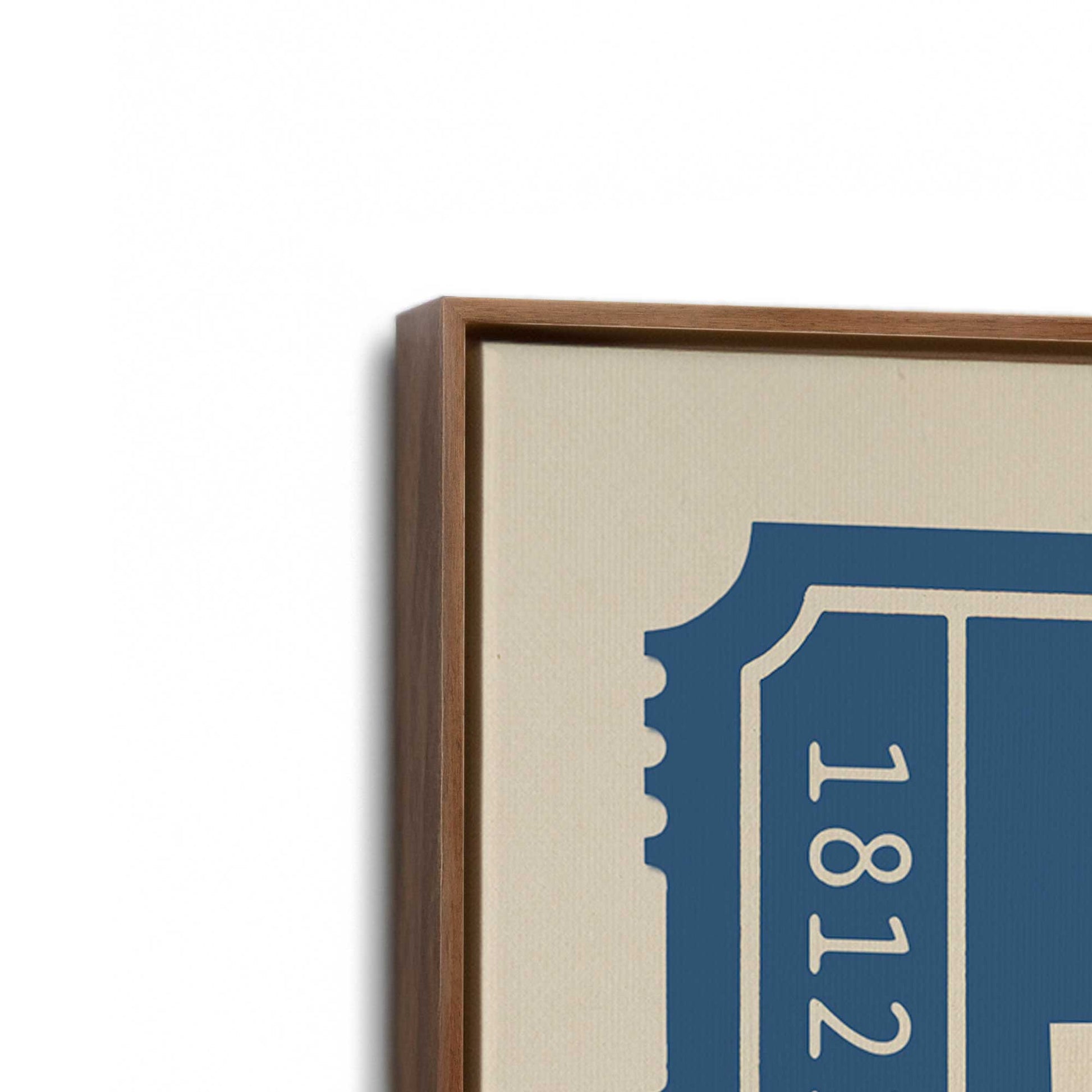 [Color:Walnut], Picture of art in a Walnut frame at an angle