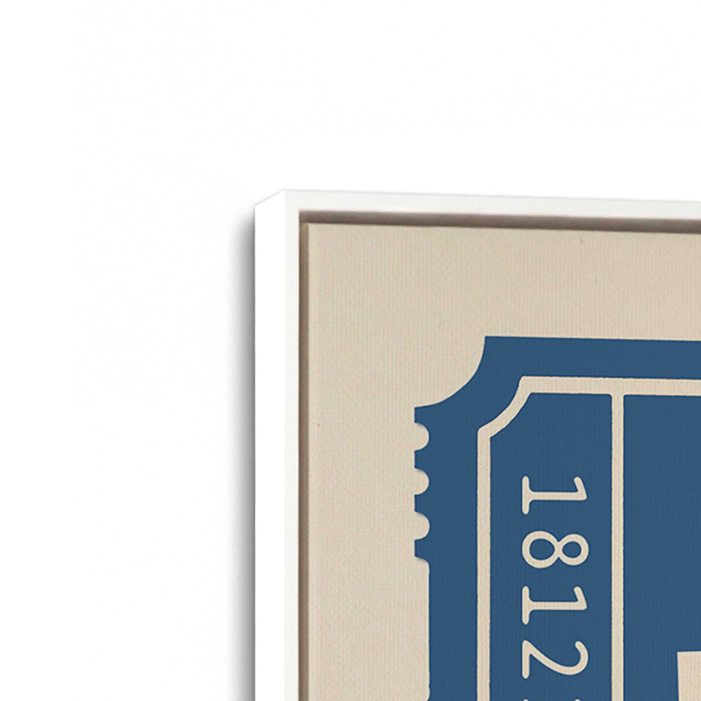 [Color:Opaque White], Picture of art in a White frame at an angle