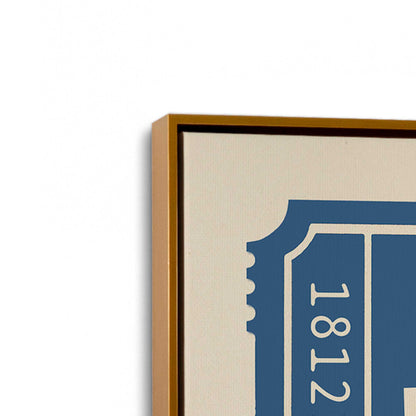 [Color:Polished Gold], Picture of art in a Polished Gold frame at an angle