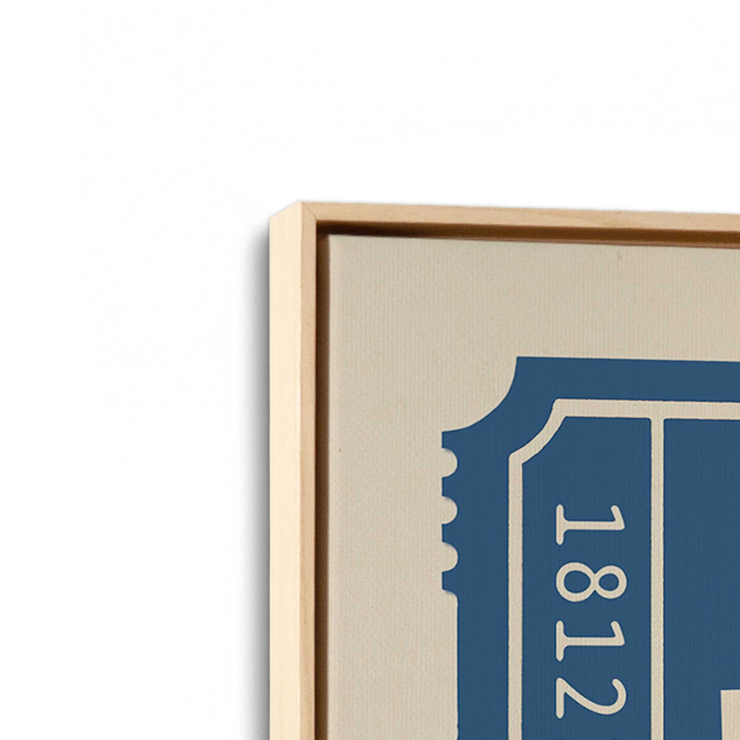 [Color:American Maple], Picture of art in a American Maple frame at an angle