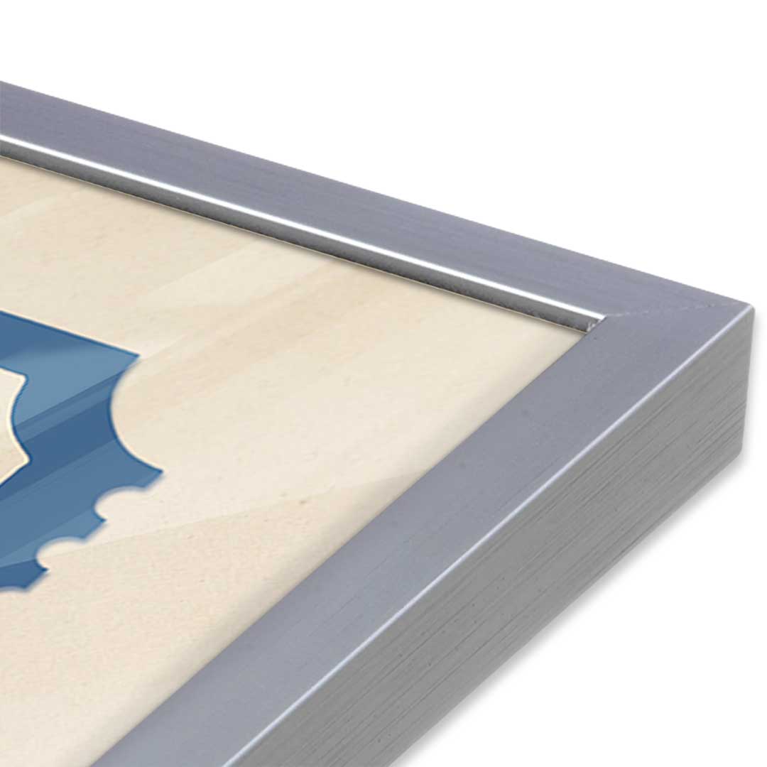 [Color:Polished Chrome], Picture of art in a Polished Chrome frame at an angle