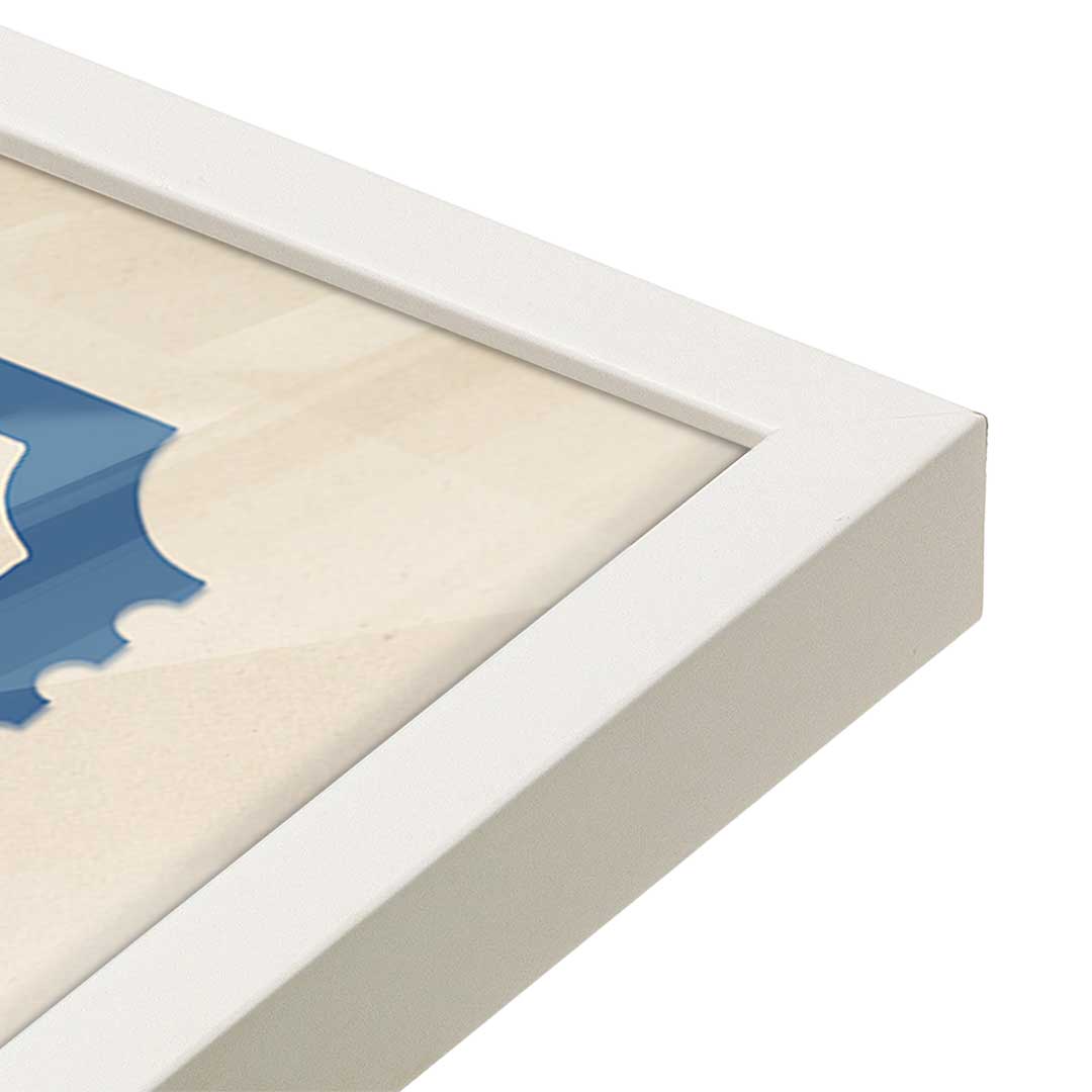 [Color:Opaque White], Picture of art in a Opaque White frame at an angle