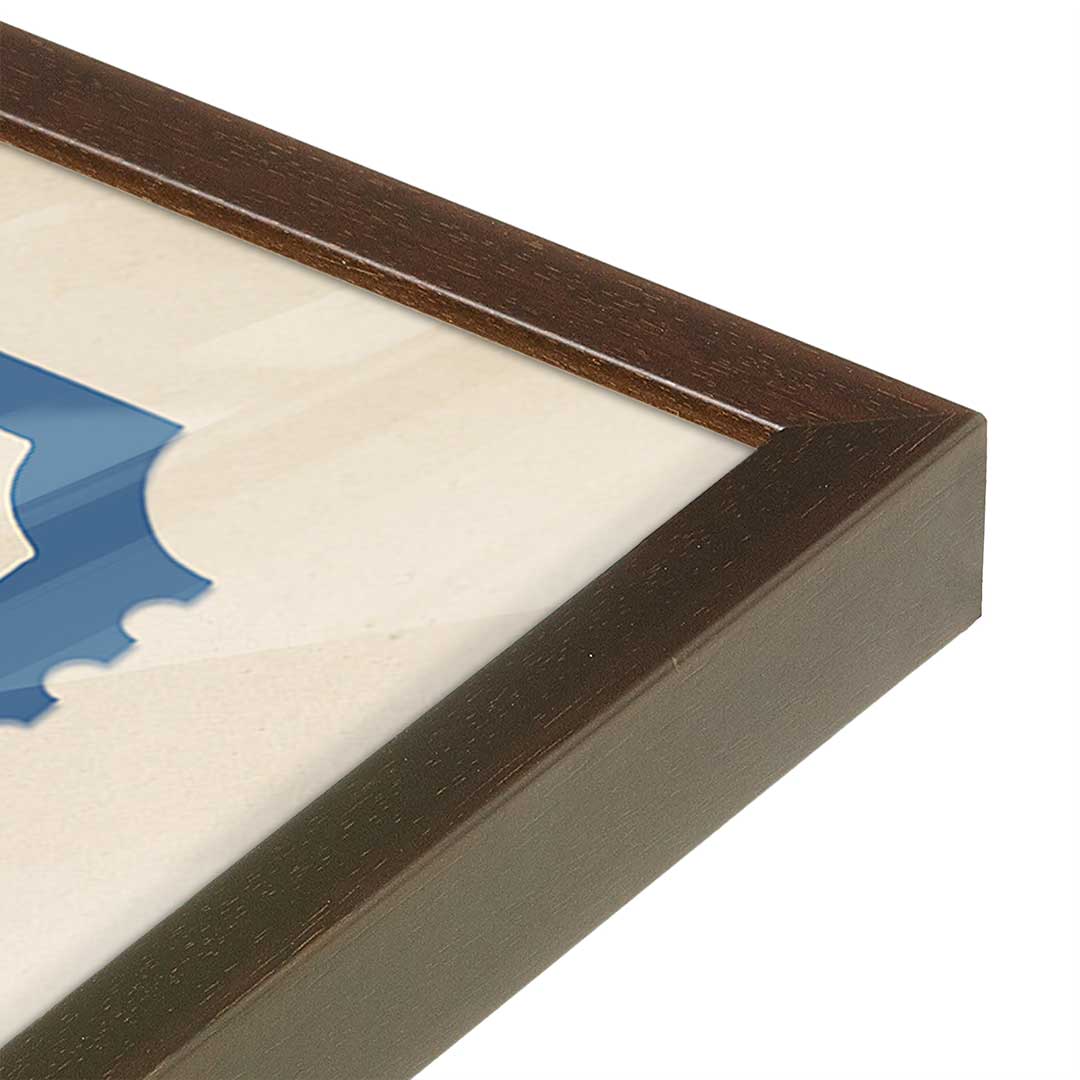 [Color:Belvinder Brown], Picture of art in a Belvinder Brown frame at an angle