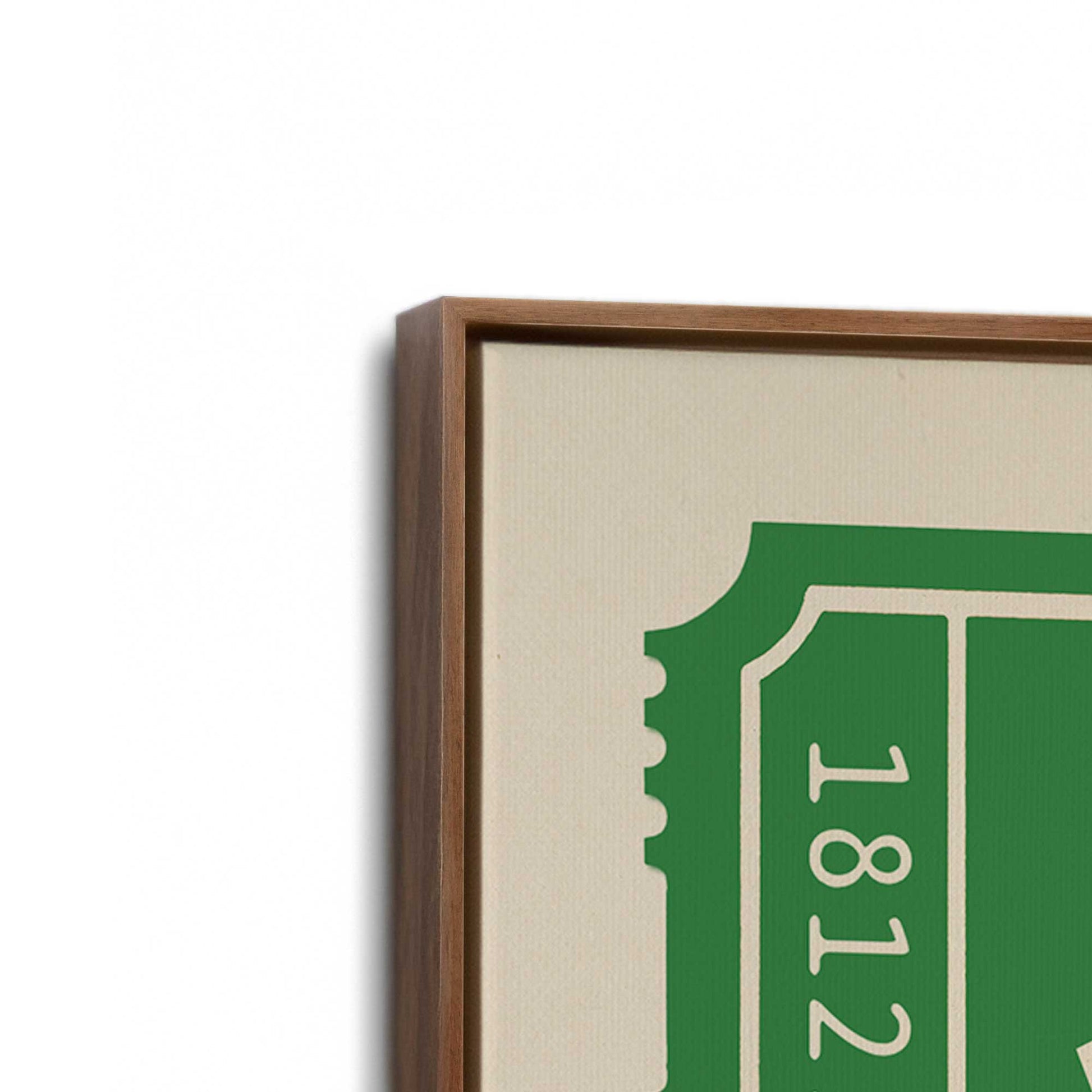 [Color:Walnut], Picture of art in a Walnut frame at an angle