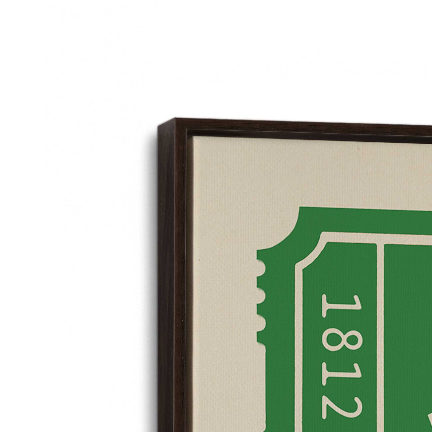 [Color:Espresso], Picture of art in a Espresso frame at an angle