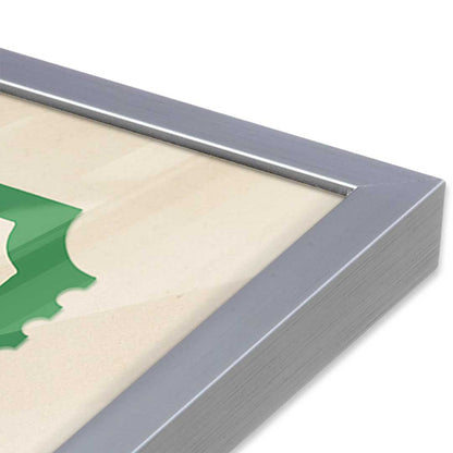 [Color:Polished Chrome], Picture of art in a Polished Chrome frame at an angle