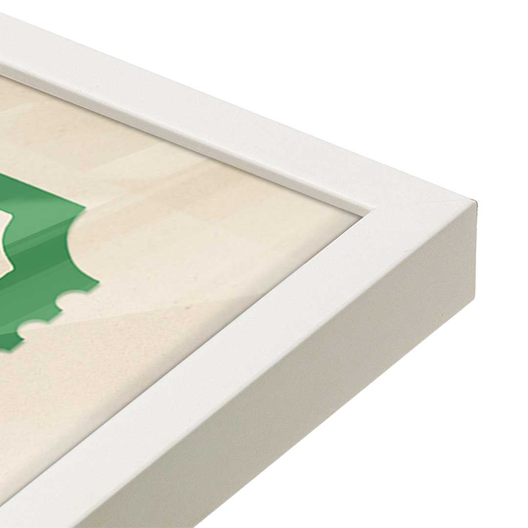 [Color:Opaque White], Picture of art in a Opaque White frame at an angle