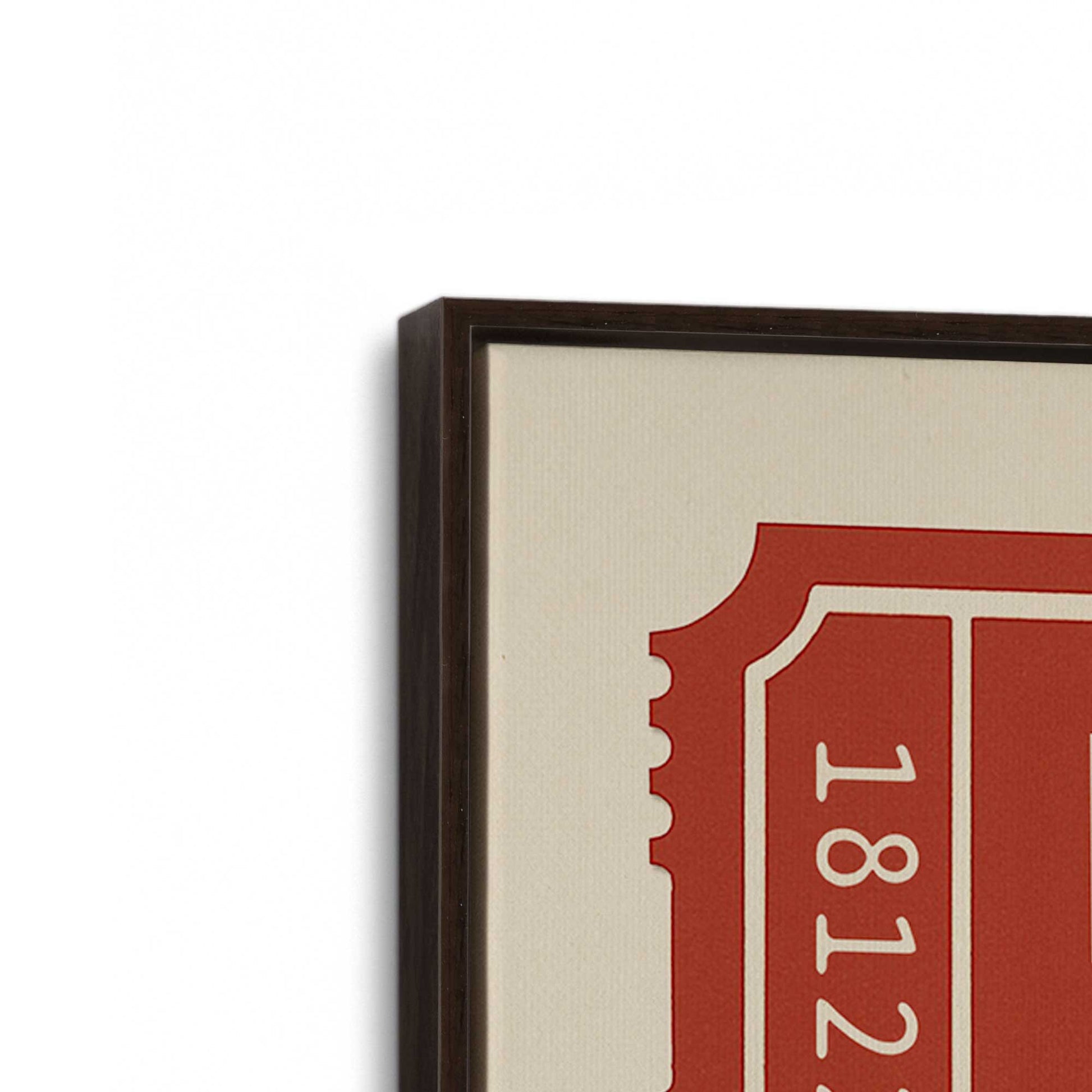 [Color:Espresso], Picture of art in a Espresso frame at an angle