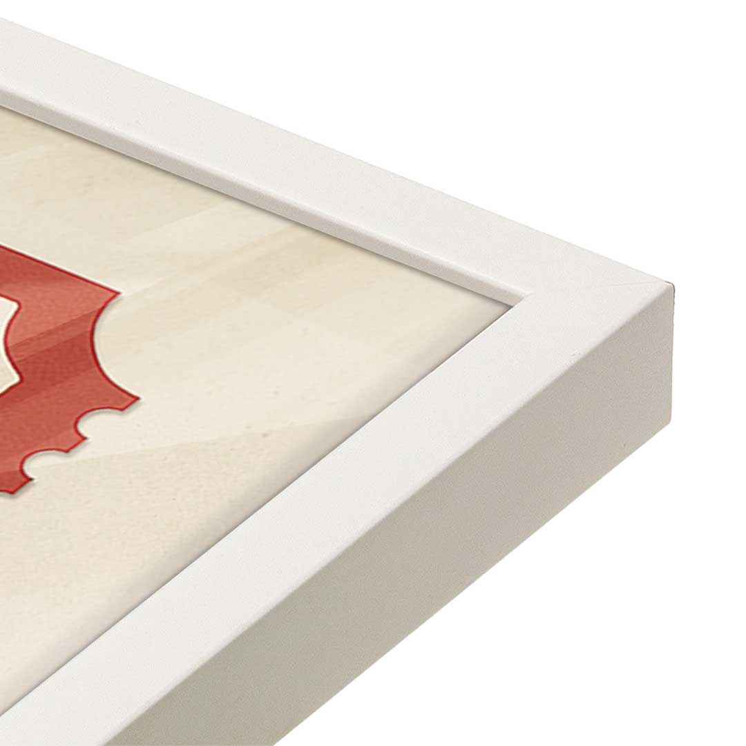 [Color:Opaque White], Picture of art in a Opaque White frame at an angle