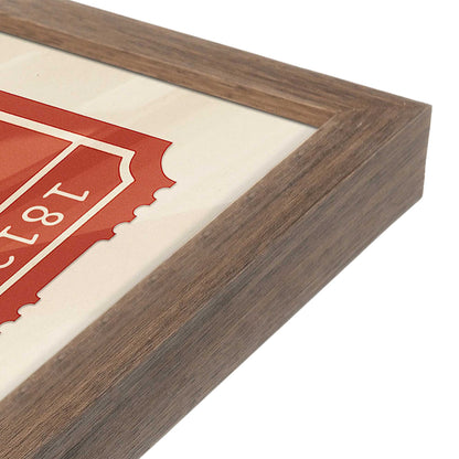 [Color:Walnut], Picture of art in a Walnut frame at an angle