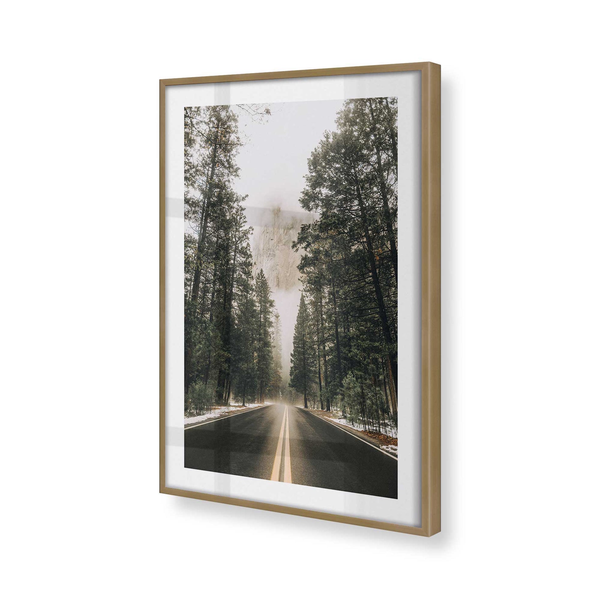 [Color:Brushed Gold], Picture of art in a Brushed Gold frame at an angle