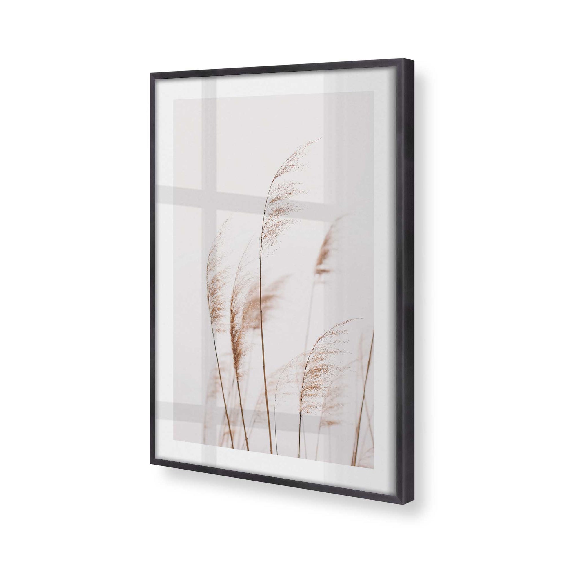 [Color:Weathered Zinc], Picture of art in a Weathered Zinc frame at an angle