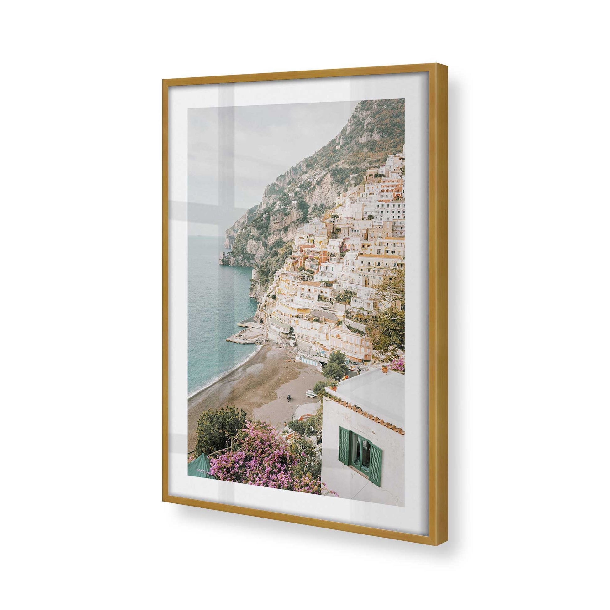 [Color:Polished Gold], Picture of art in a Polished Gold frame of the corner