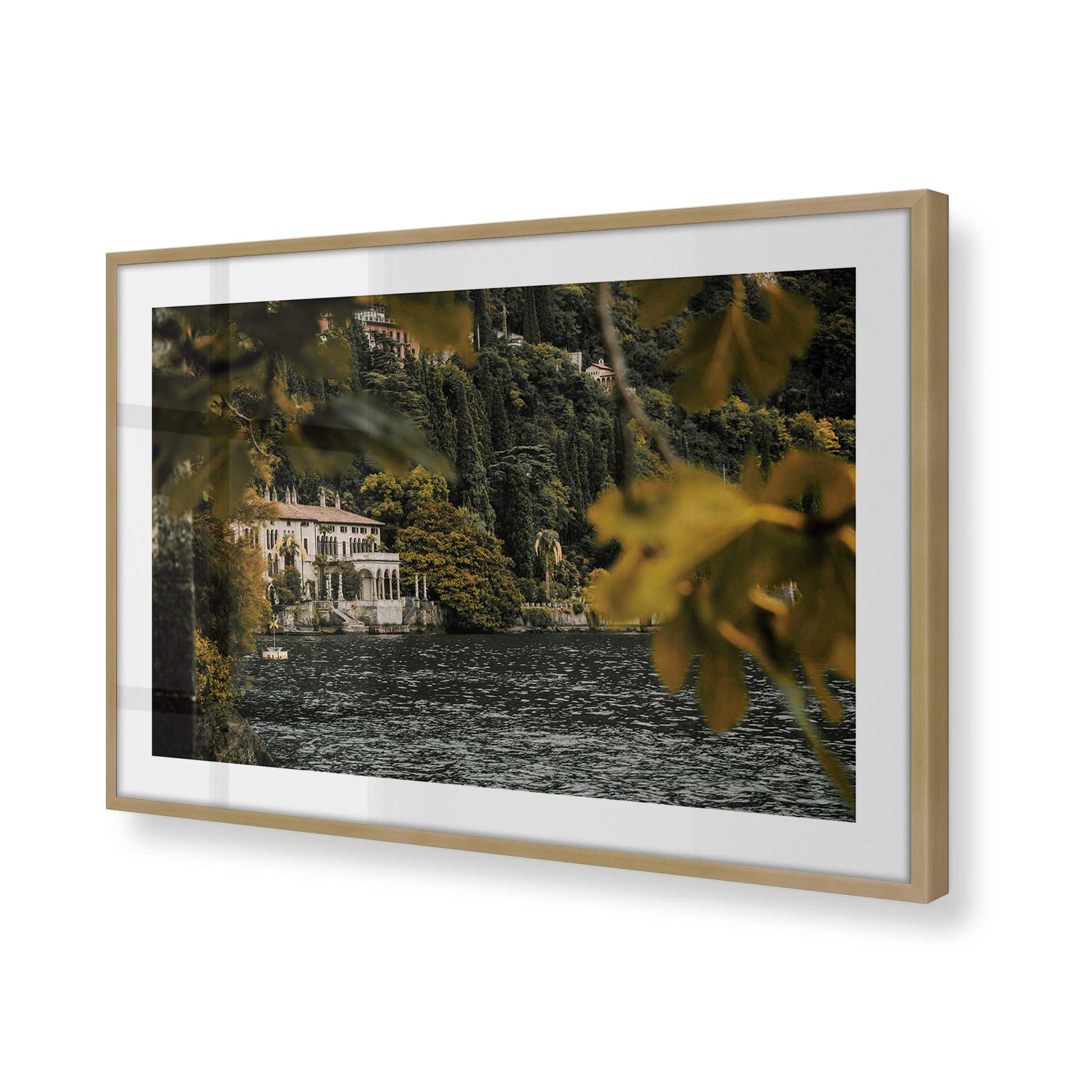 [Color:Brushed Gold], Picture of art in a Brushed Gold frame of the corner