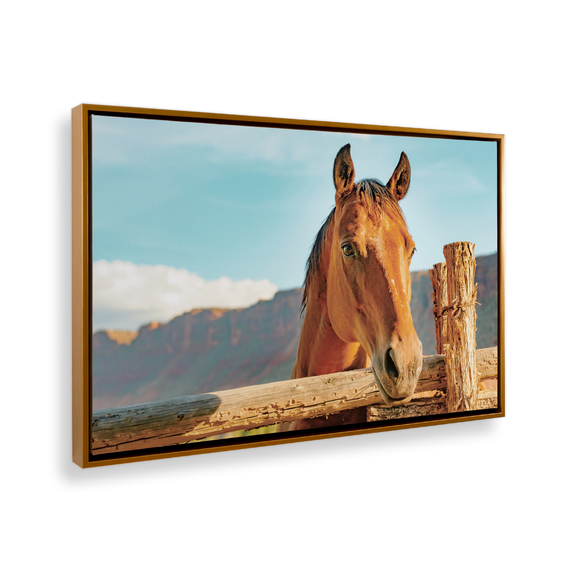 [color:Polished Gold], Picture of art in frame